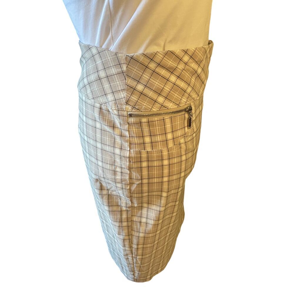 Joe B By Joe Benbasset Plaid Pencil Skirt Side Zip Pockets Stretchy Women Medium - Picture 5 of 12